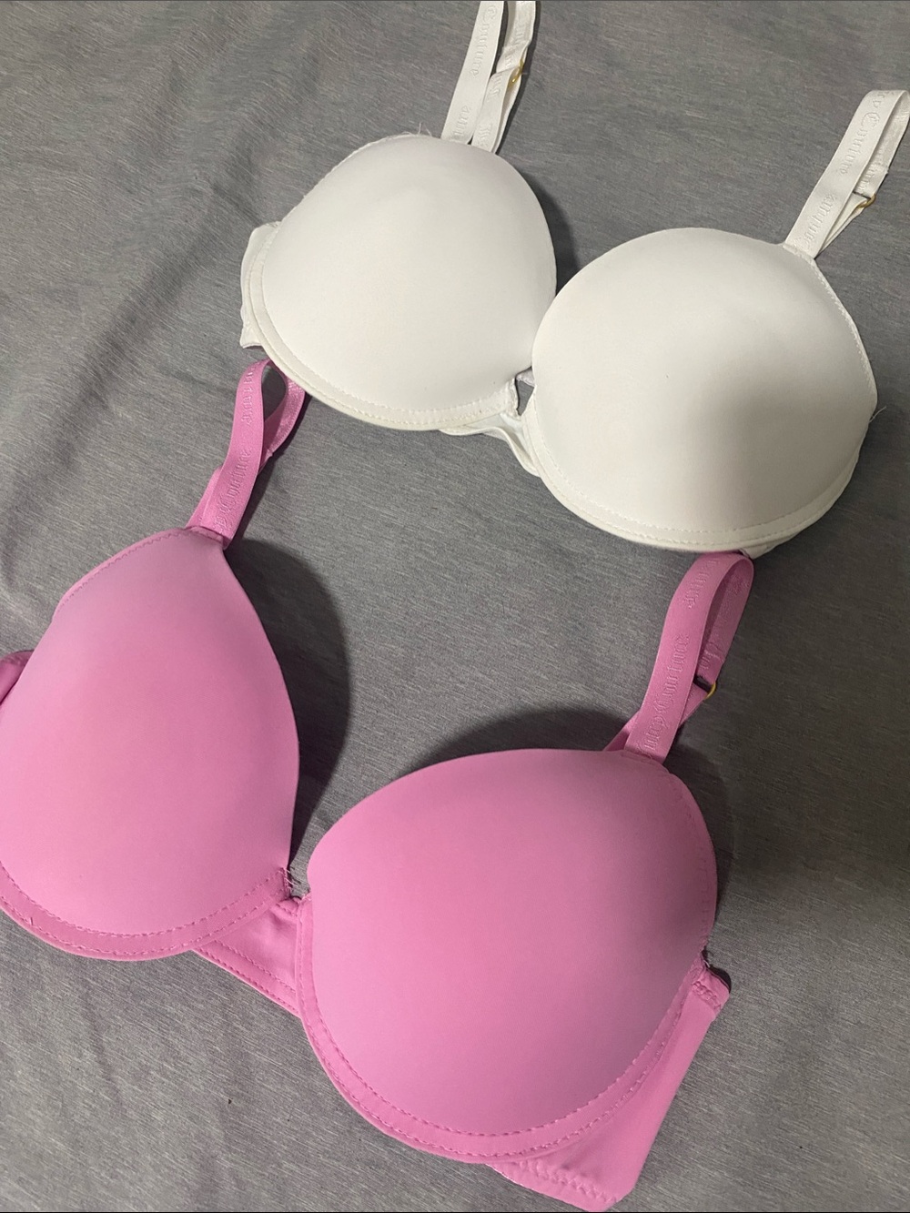 Juicy Couture White & Pink Bra Duo